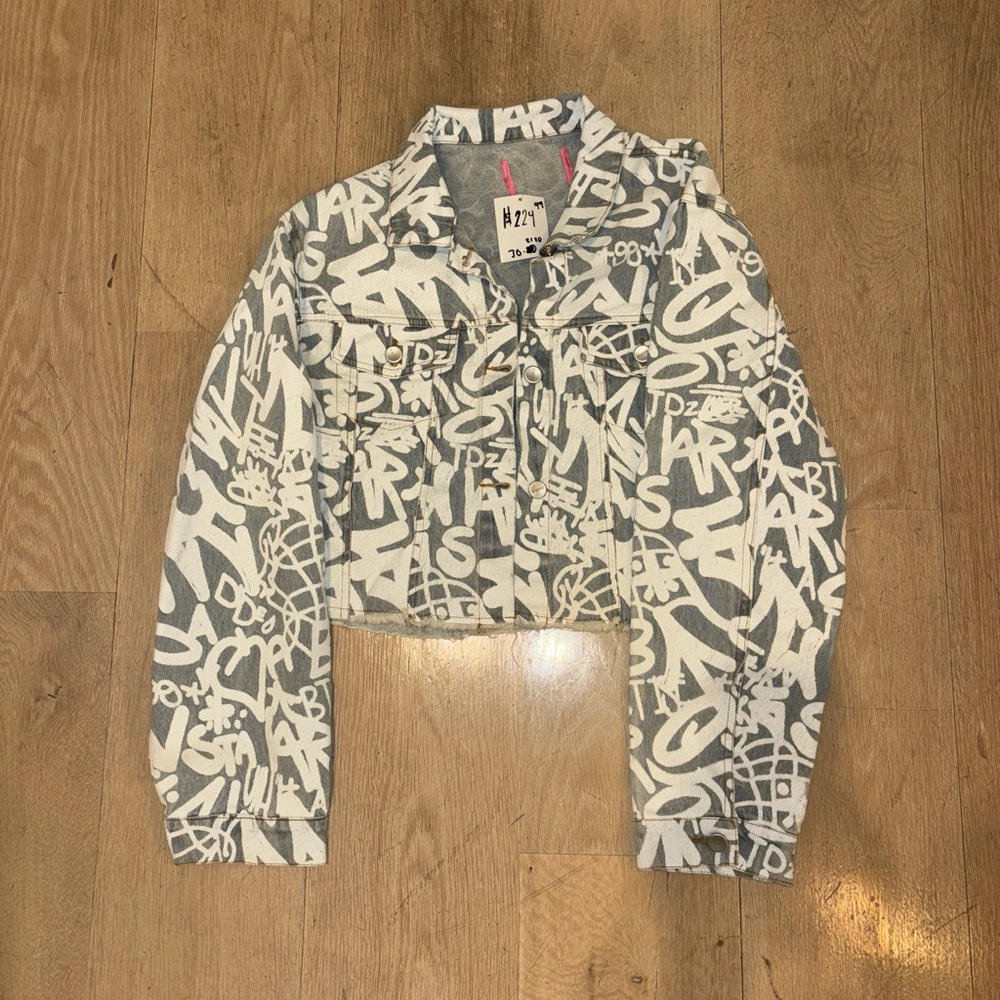 Women’s hand painted denim jacket